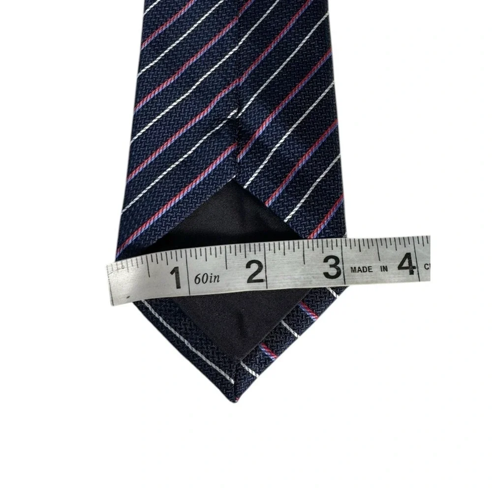 Ming Chao Mens Silk Tie‎ Quiet Luxury Old Money Preppy Striped